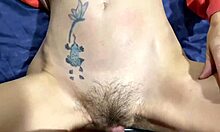 Inked granny with unshaved nether regions gets filled with cum