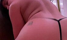 Big ass amateur twerk in a gstring