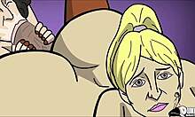 In cartoon porn Mrs. Keagan is depicted bound and teased while her daughter and friends are screwed by a big black cock