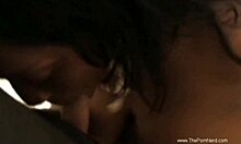 Real interracial blowjob from a black MILF with an exotic touch